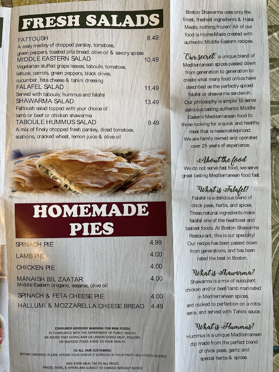 Boston Shawarma Menu - Image 3
